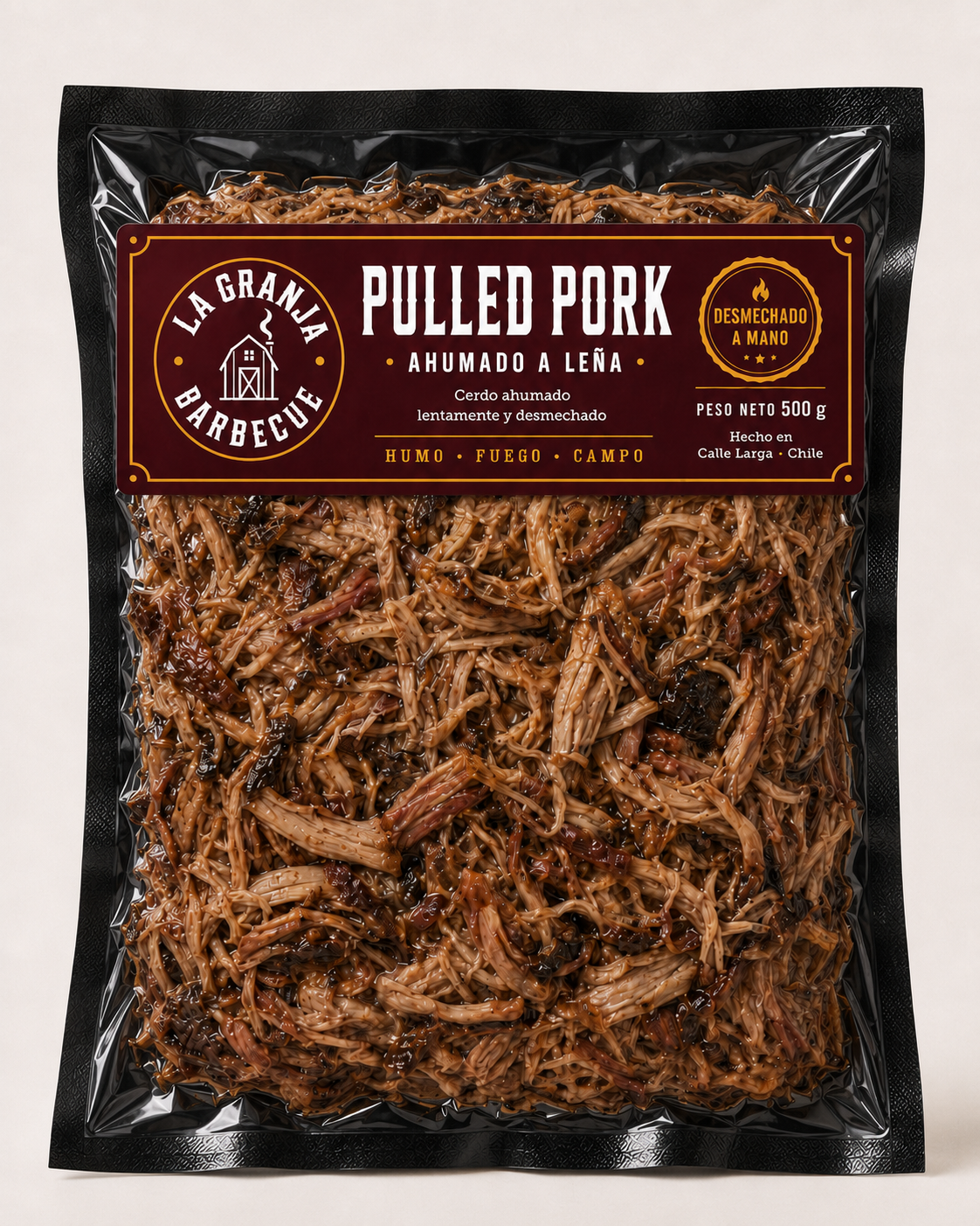Pulled Pork Ahumado A Leña