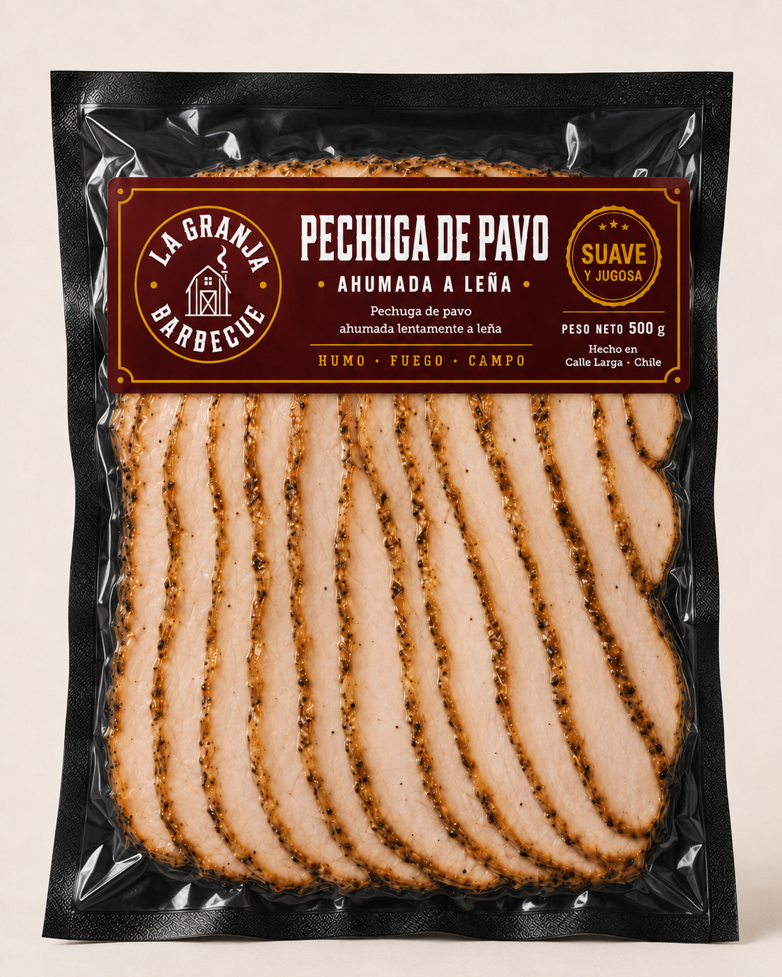 Pechuga De Pavo Ahumada A Leña