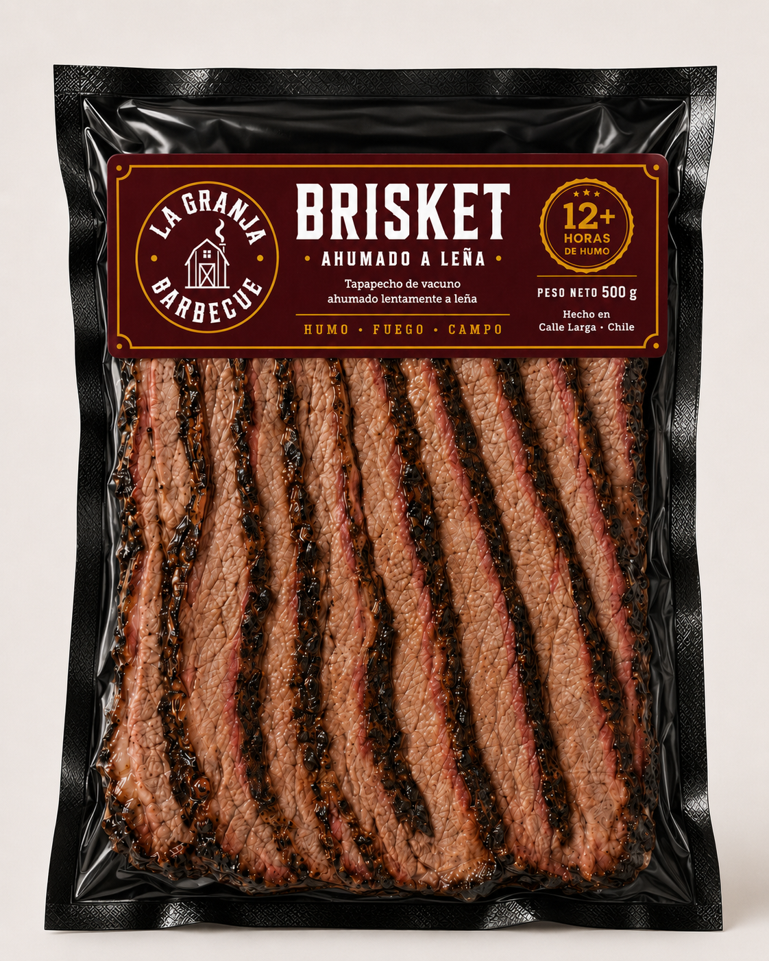 Brisket ahumado a leña