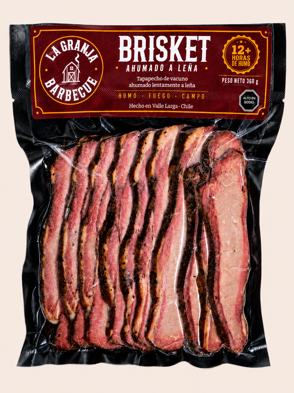 Brisket ahumado a leña