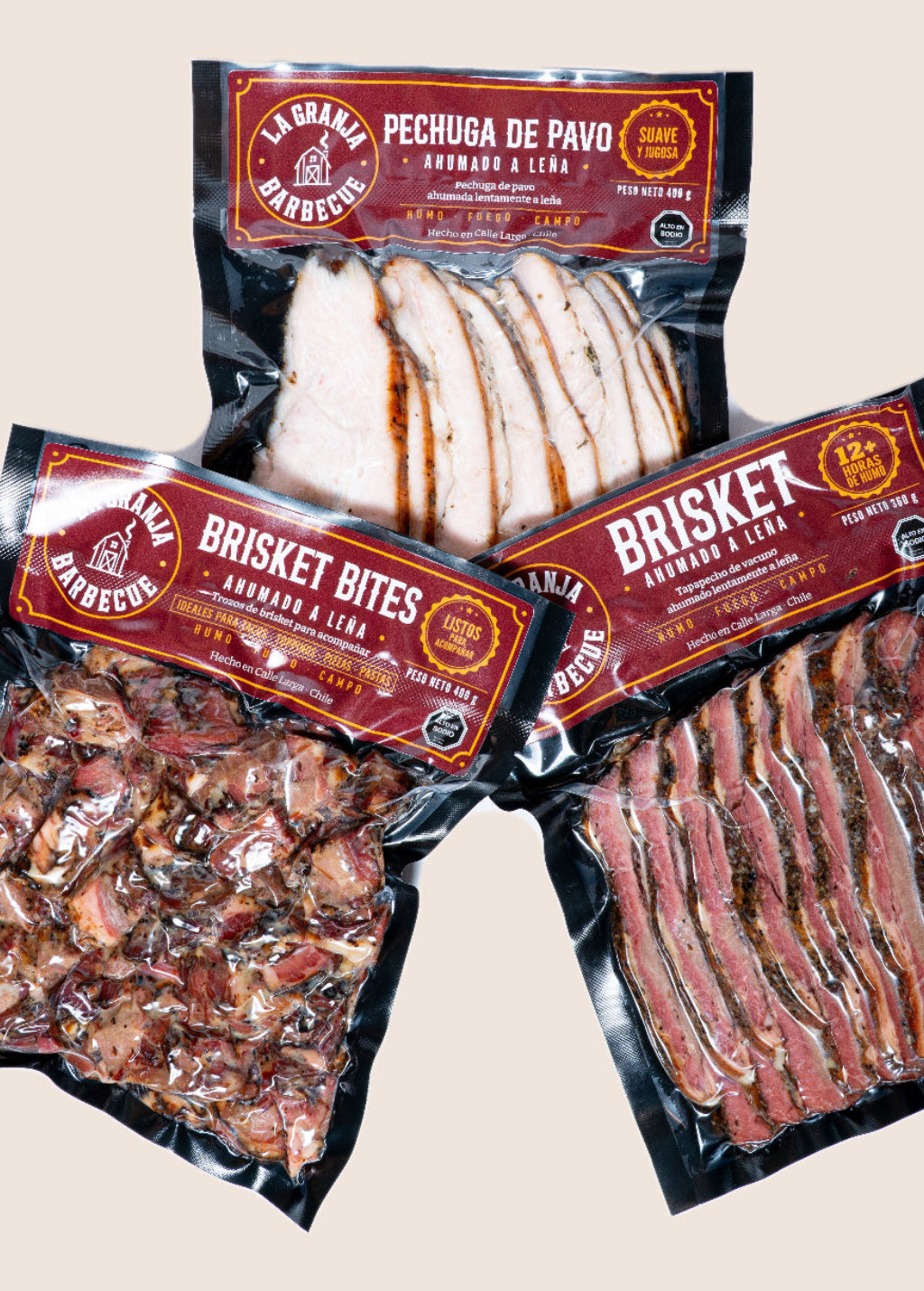 Pack Brisket, Brisket Bites +  Pechuga De Pavo. 15% Descuento